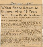 Walter H Flebbe Retirement News Article